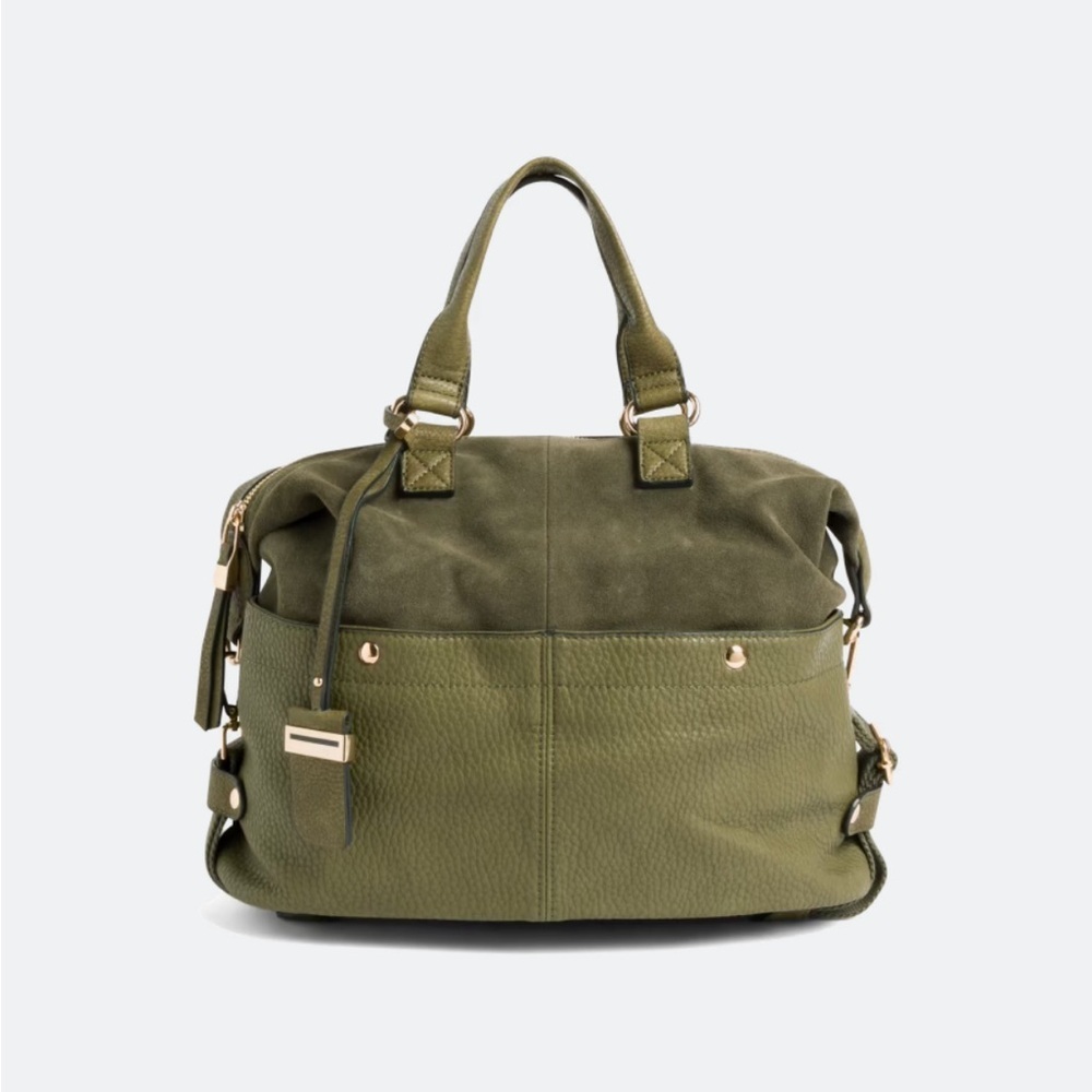 Moda Luxe London Mixed Material Satchel